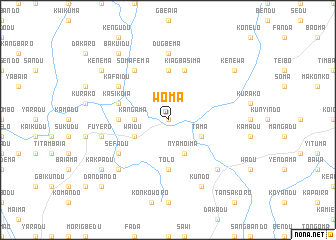 map of Woma