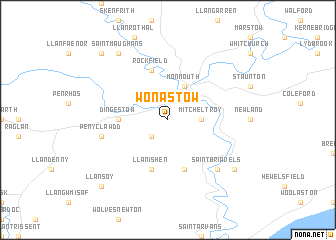 map of Wonastow