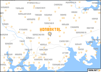 map of Wŏnbaktal