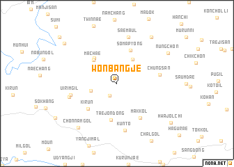 map of Wŏnbangje