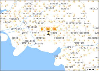 map of Wŏnbong