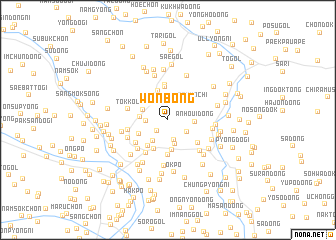 map of Wŏnbong