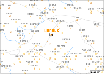 map of Wŏnbuk