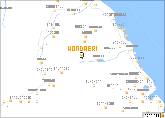 map of Wŏndae-ri
