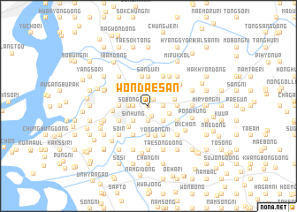 map of Wŏndaesan