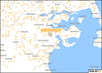 map of Wŏndang-ni