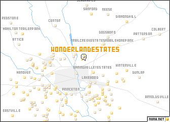 map of Wonderland Estates