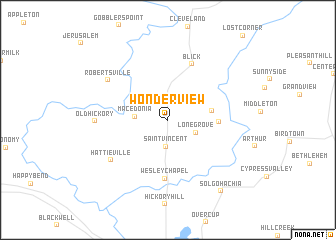 map of Wonderview