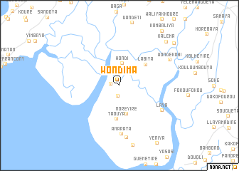 map of Wondima
