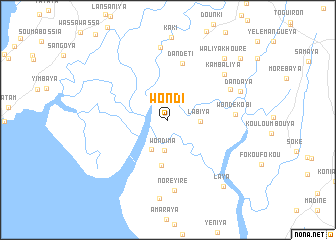 map of Wondi