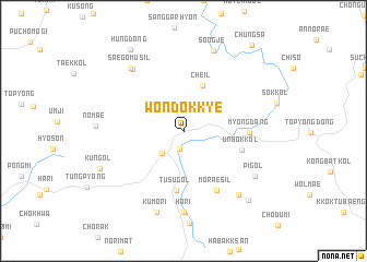 map of Wŏndŏkkye