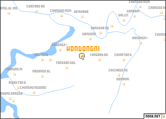 map of Wŏndong-ni