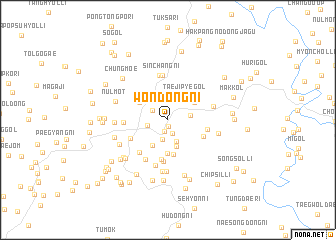 map of Wŏndong-ni