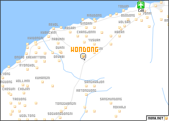 map of Wŏn-dong