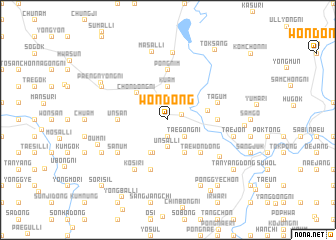 map of Wŏn-dong