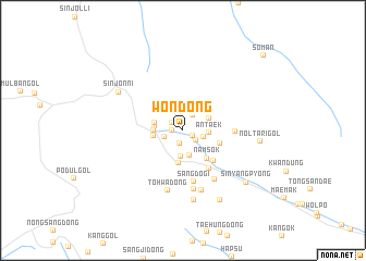 map of Wŏn-dong