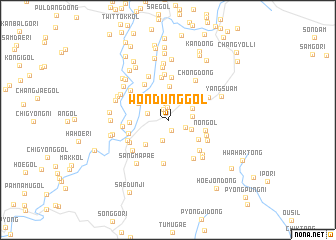 map of Wŏndŭng-gol