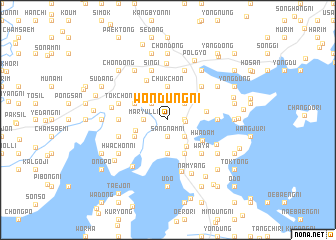 map of Wŏndŭng-ni