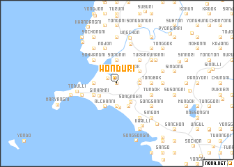 map of Wŏndu-ri