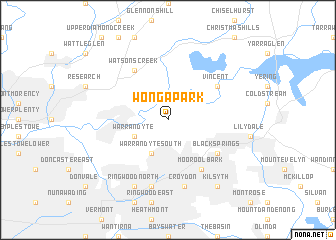 map of Wonga Park