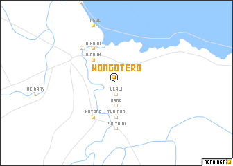 map of Wongotero