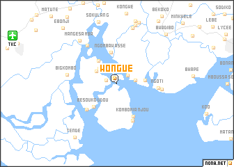 map of Wongué