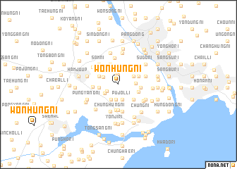 map of Wŏnhŭng-ni