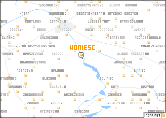 map of Wonieść