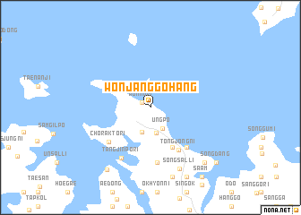 map of Wŏnjanggohang