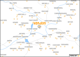 map of Wŏnje-ri