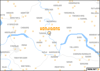 map of Wŏnji-dong