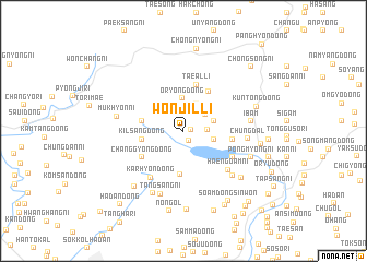 map of Wŏnjil-li