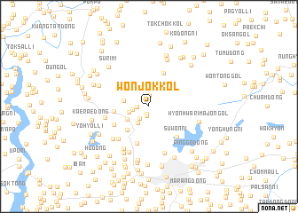 map of Wŏnjŏk-kol