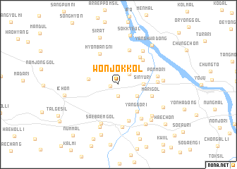 map of Wŏnjŏk-kol