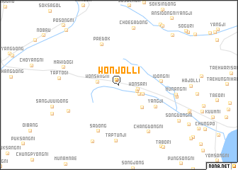 map of Wŏnjŏl-li