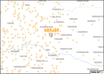 map of Wŏnjŏn