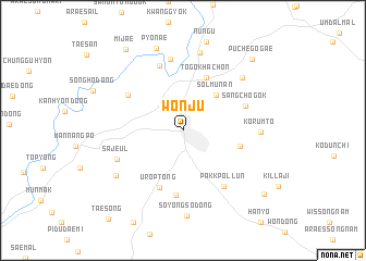 map of Wŏnju