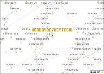 map of Wonkoydey Dey Tégui