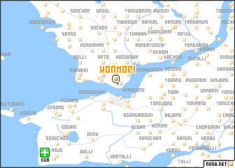 map of Wŏnmo-ri