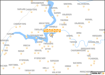 map of Wŏnmŏru