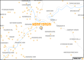 map of Wŏnmyŏng-ni