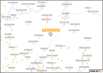 map of Wŏnnam-ni