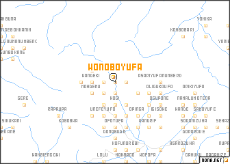 map of Wonoboyufa