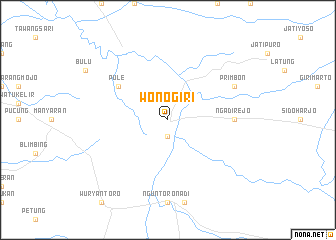 map of Wonogiri