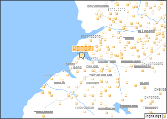 map of Wŏno-ri