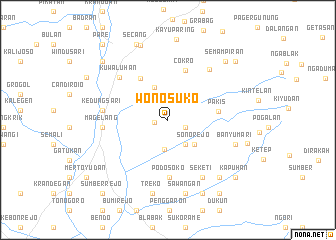 map of Wonosuko