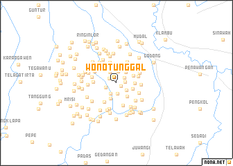 map of Wonotunggal