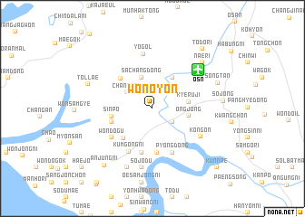 map of Wŏnŏyŏn