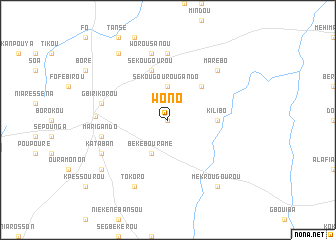 map of Wono