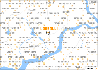 map of Wŏnsal-li